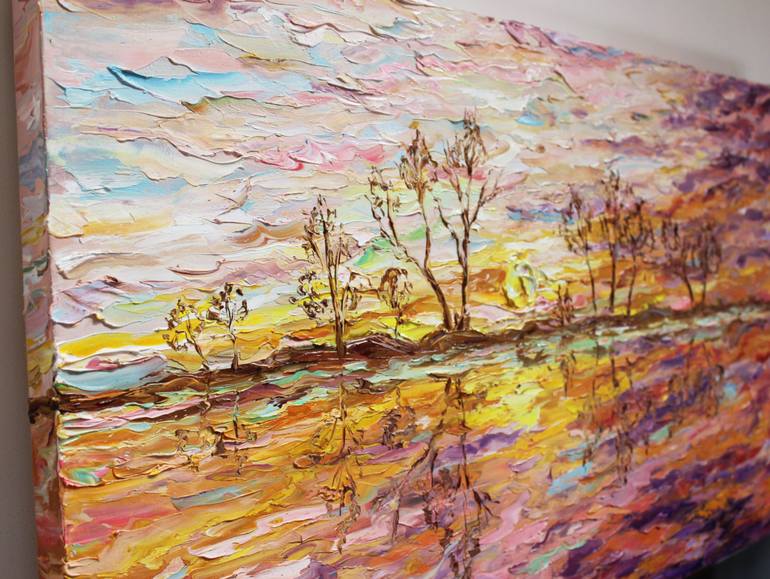 Original Abstract Landscape Painting by Oleksandra Ievseieva