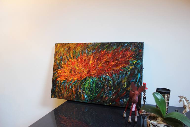 Original Abstract Floral Painting by Oleksandra Ievseieva