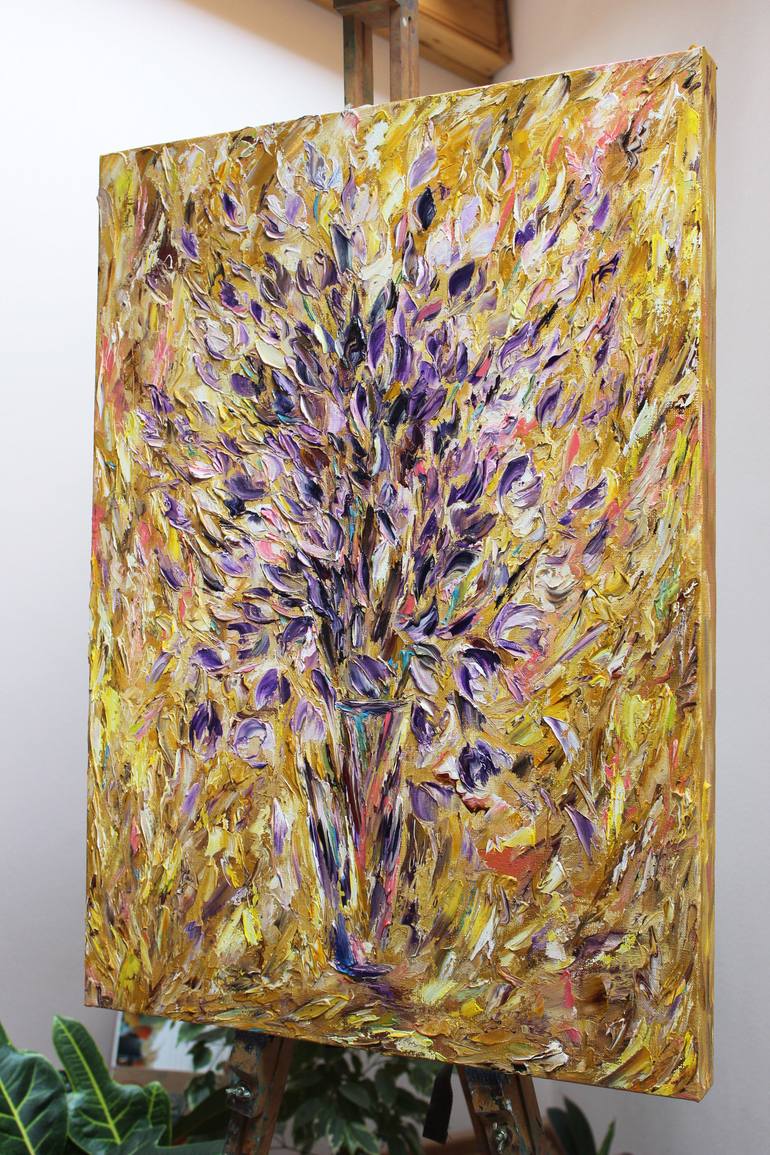 Original Abstract Floral Painting by Oleksandra Ievseieva