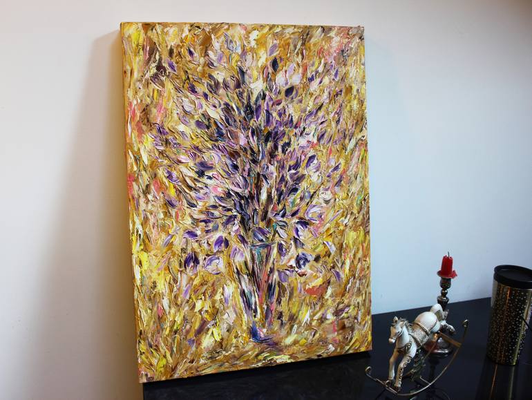 Original Abstract Floral Painting by Oleksandra Ievseieva