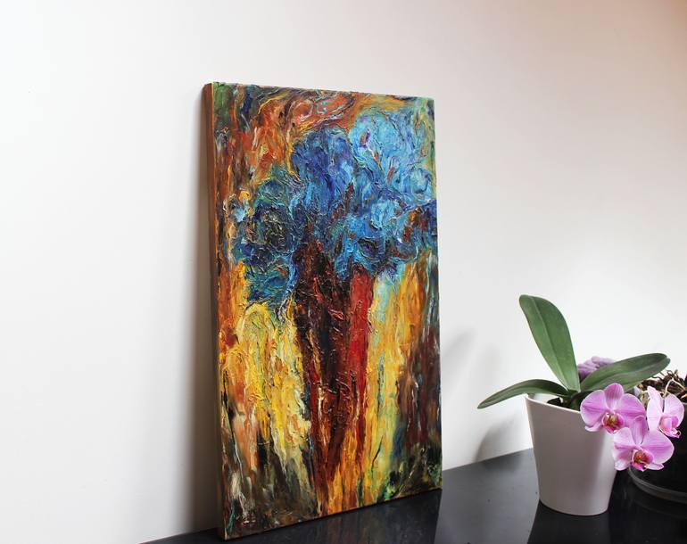 Original Abstract Floral Painting by Oleksandra Ievseieva