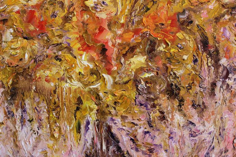 Original Abstract Floral Painting by Oleksandra Ievseieva