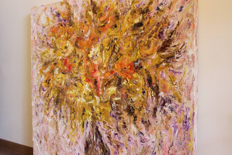 Original Abstract Floral Painting by Oleksandra Ievseieva