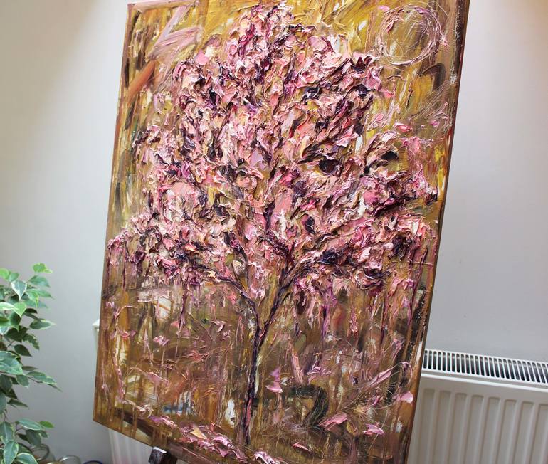 Original Abstract Expressionism Floral Painting by Oleksandra Ievseieva