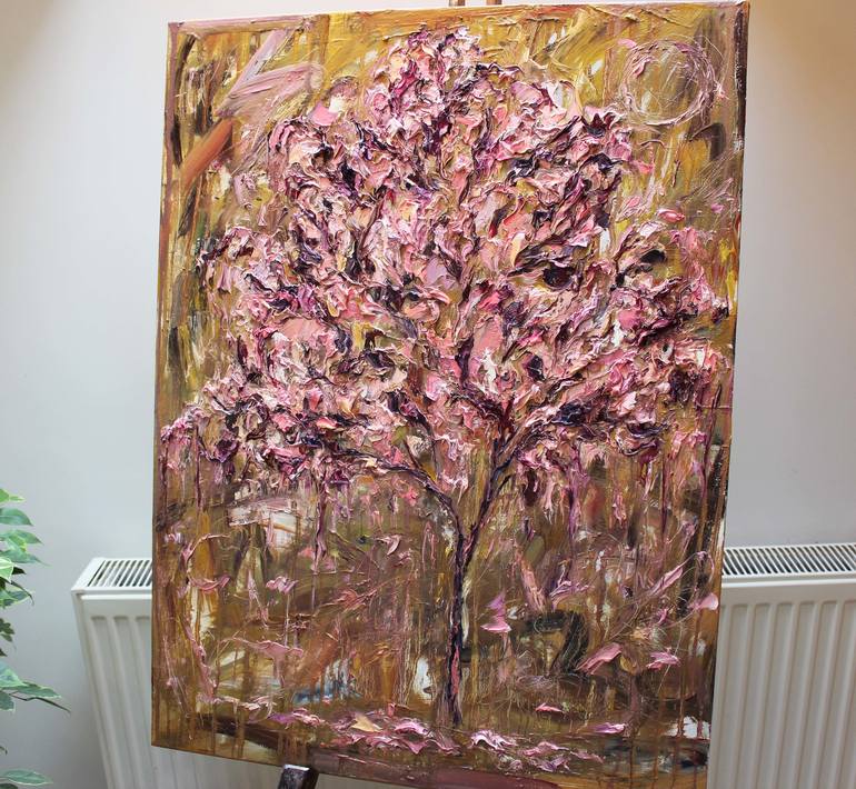 Original Abstract Expressionism Floral Painting by Oleksandra Ievseieva