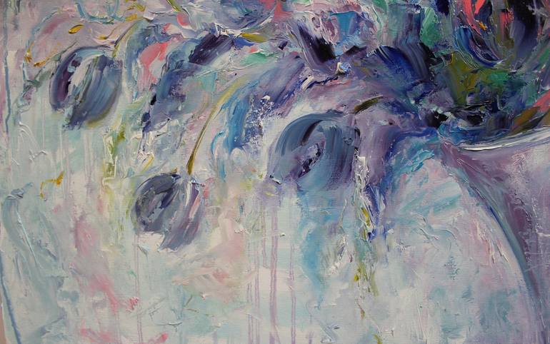 Original Abstract Floral Painting by Oleksandra Ievseieva