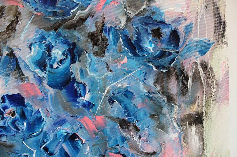 Original Abstract Floral Painting by Oleksandra Ievseieva