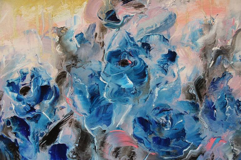 Original Abstract Floral Painting by Oleksandra Ievseieva