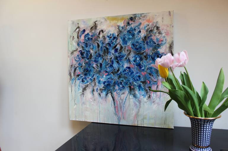 Original Abstract Floral Painting by Oleksandra Ievseieva