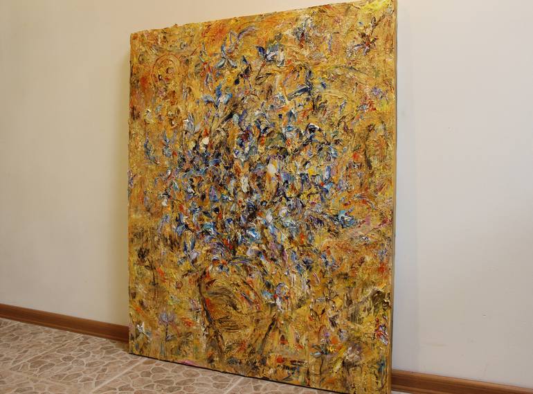 Original Abstract Floral Painting by Oleksandra Ievseieva