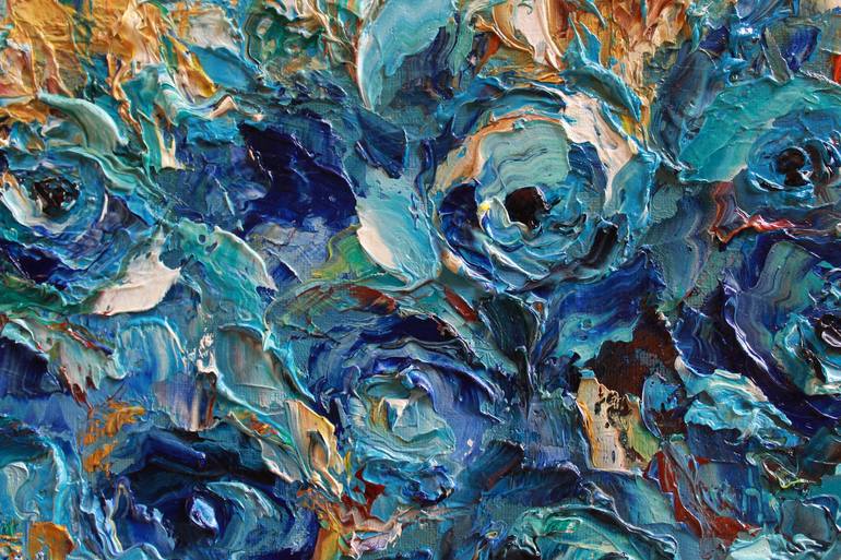 Original Abstract Floral Painting by Oleksandra Ievseieva