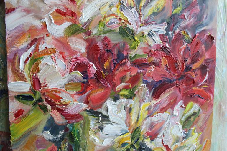 Original Abstract Expressionism Floral Painting by Oleksandra Ievseieva