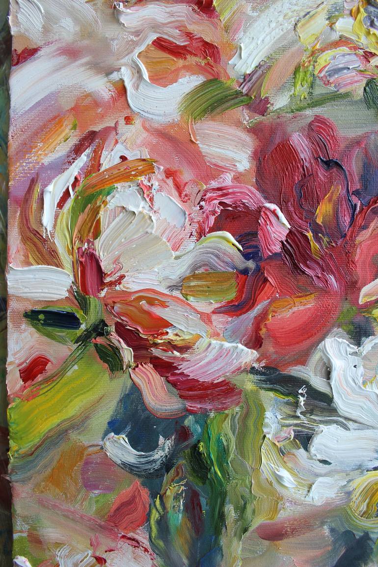 Original Abstract Expressionism Floral Painting by Oleksandra Ievseieva