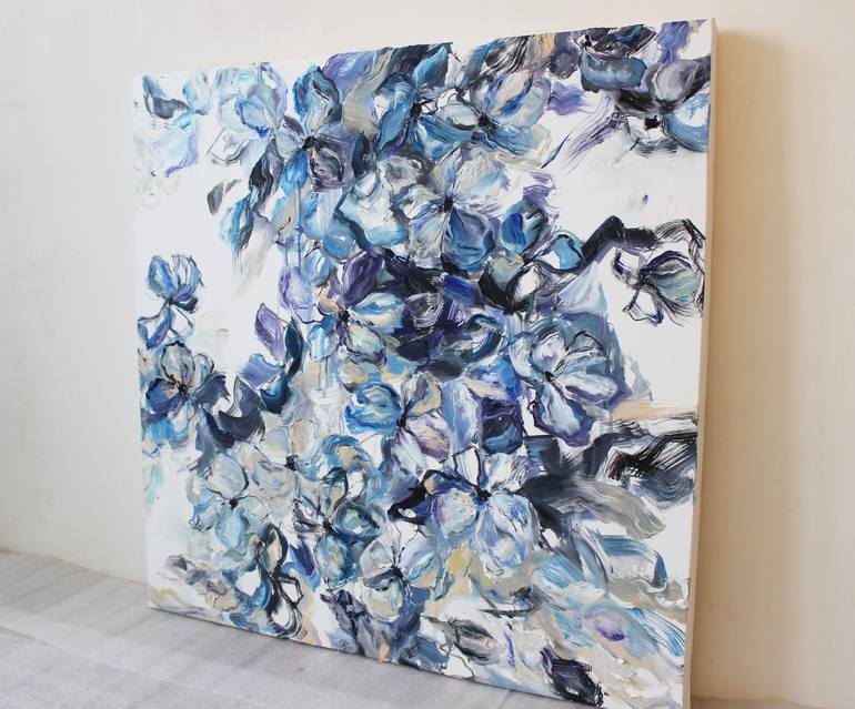 Original Abstract Floral Painting by Oleksandra Ievseieva