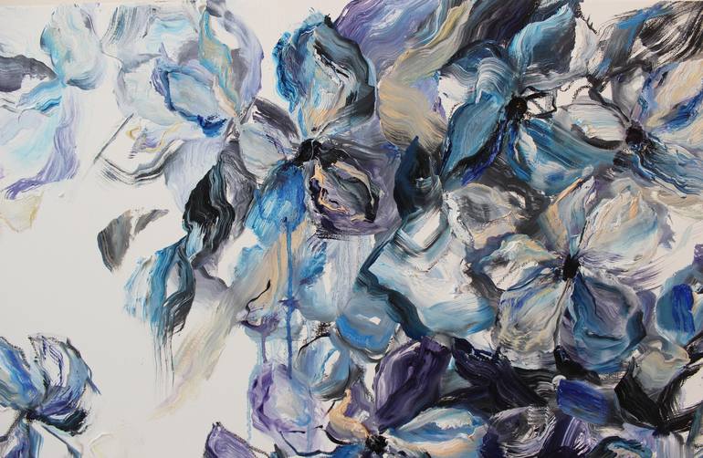 Original Abstract Floral Painting by Oleksandra Ievseieva