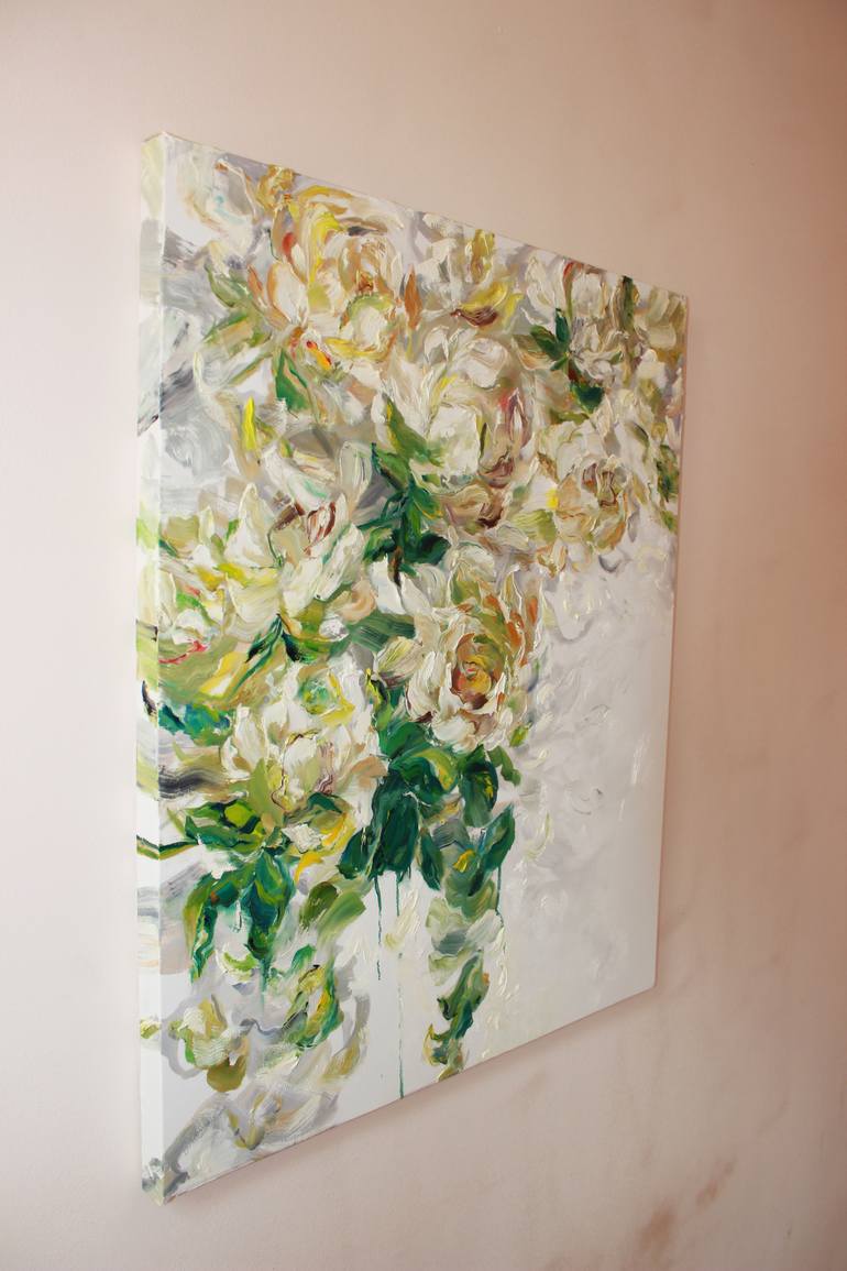 Original Abstract Floral Painting by Oleksandra Ievseieva