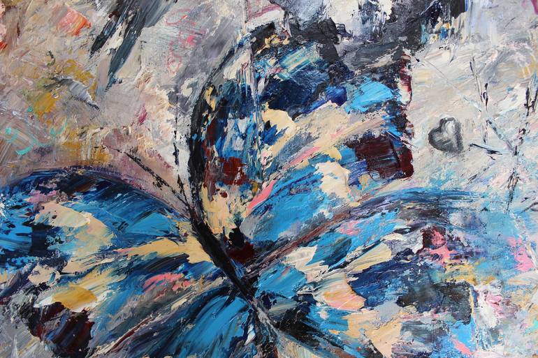 Original Abstract Botanic Painting by Oleksandra Ievseieva