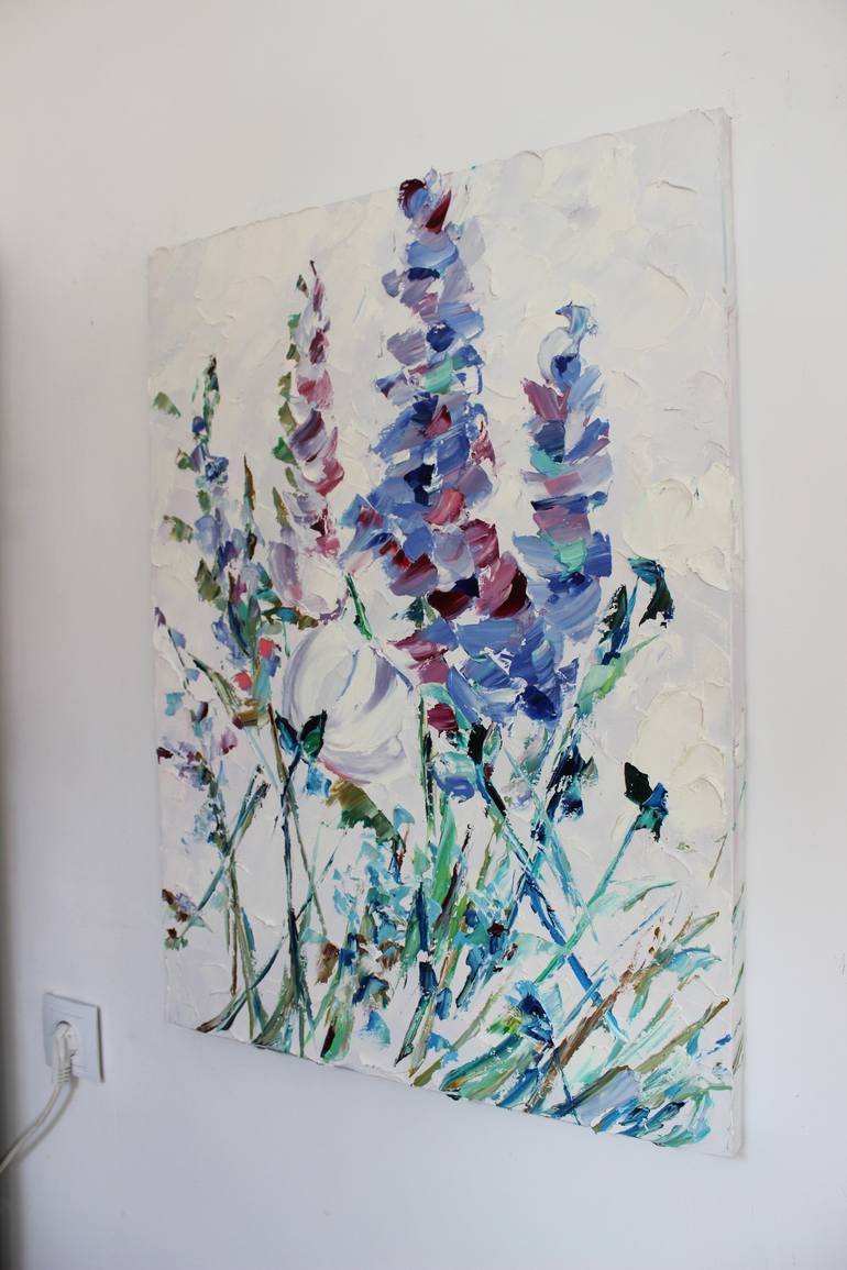 Original Abstract Floral Painting by Oleksandra Ievseieva