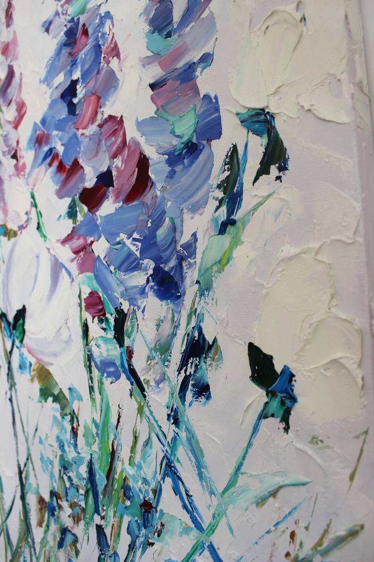 Original Abstract Floral Painting by Oleksandra Ievseieva