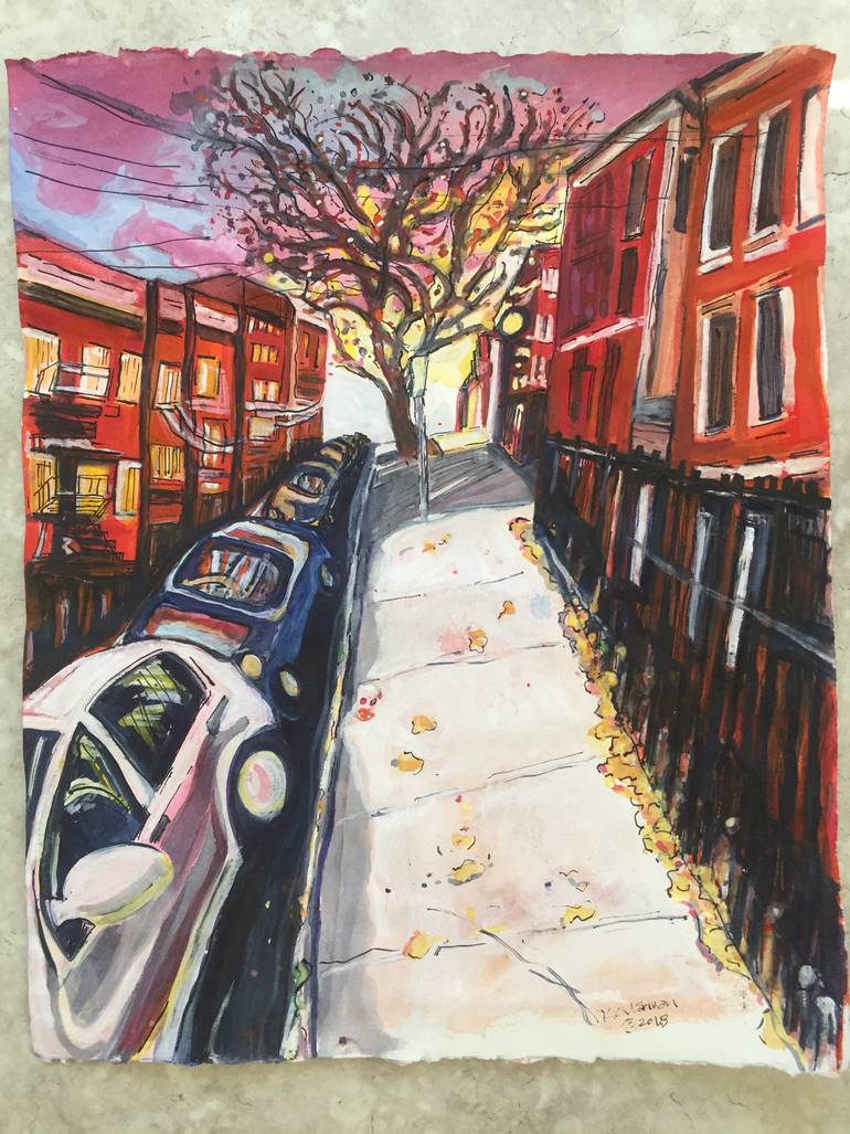 Original Abstract Expressionism Landscape Painting by Kimberley Wiseman