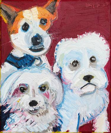 Original Contemporary Dogs Paintings by Christopher T Roberts