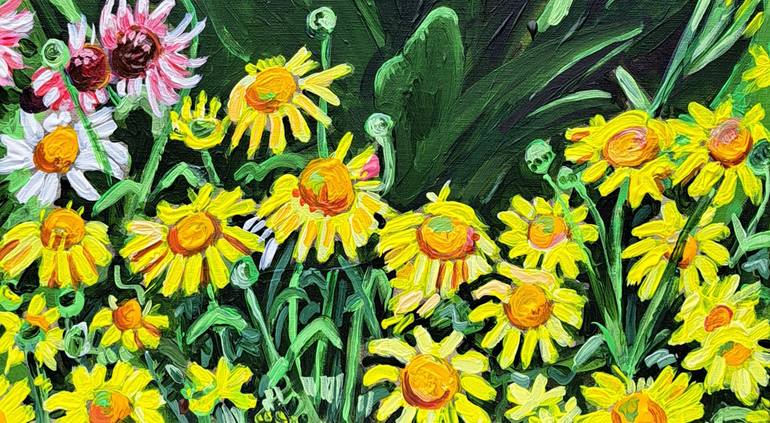Original Expressionism Floral Painting by Christopher T Roberts