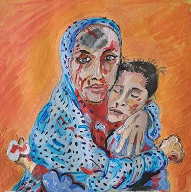 Original Expressionism People Painting by Christopher T Roberts