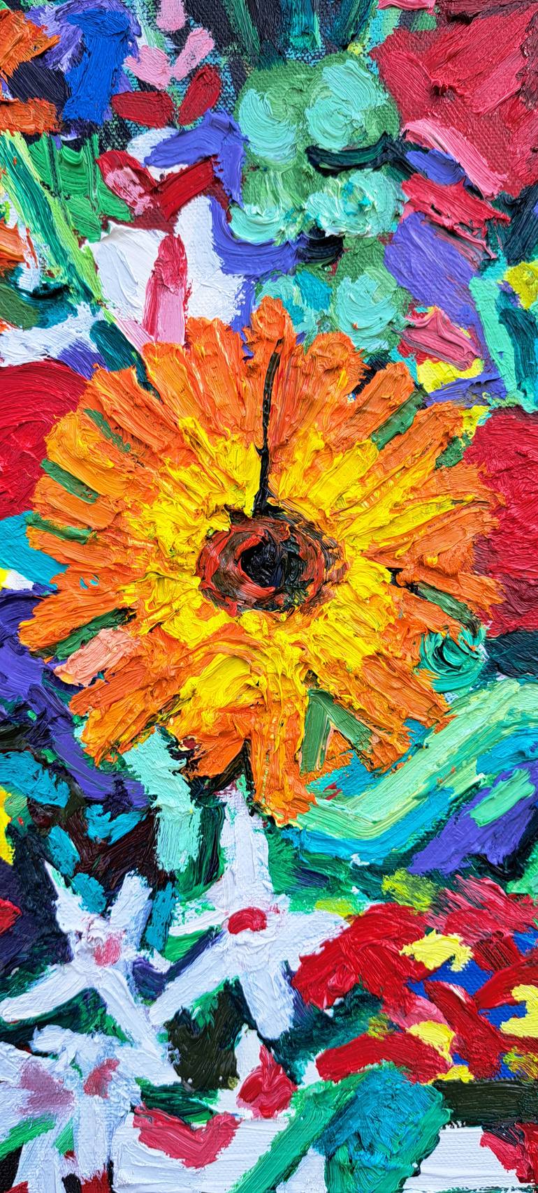 Original Contemporary Floral Painting by Christopher T Roberts
