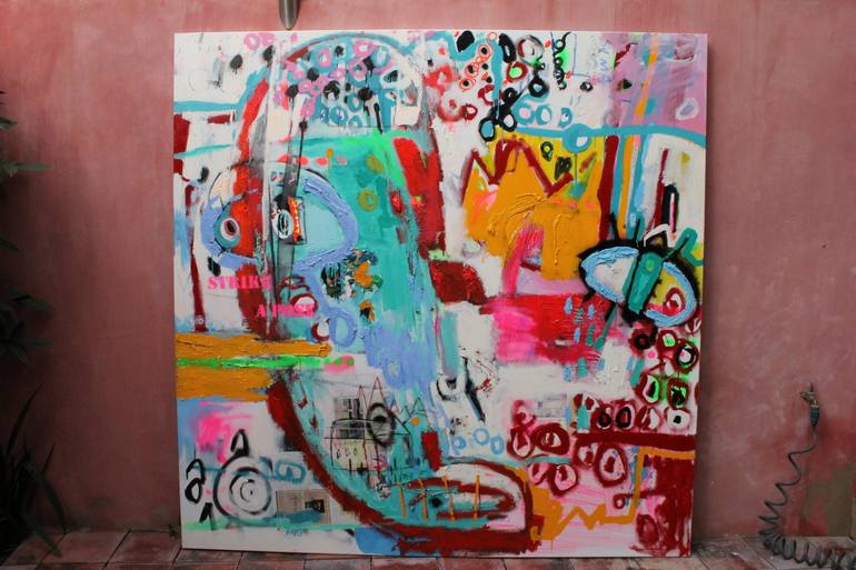Original Expressionism Graffiti Painting by Xavi Garcia Garcia