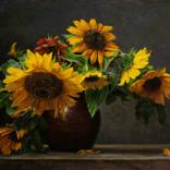 Sunflowers in a jug by Slava Groshev