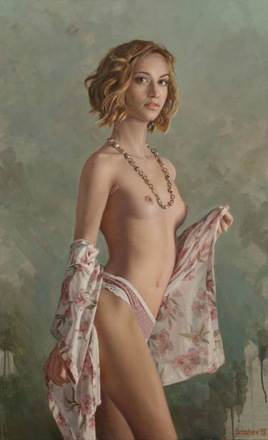 Original Figurative Erotic Painting by Slava Groshev