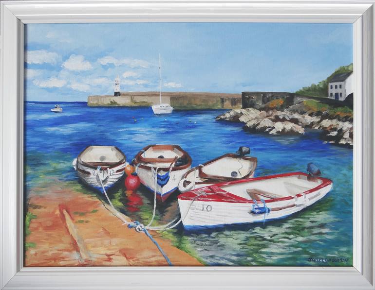 Original Realism Boat Painting by Janet Carson