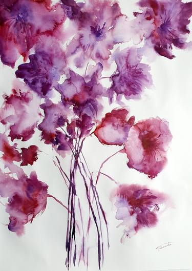 Original Impressionism Floral Paintings by Tetiana Sharanutsa