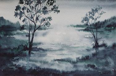 By the Misty River, Atmospheric Landscape thumb