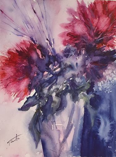 Print of Expressionism Floral Paintings by Tetiana Sharanutsa