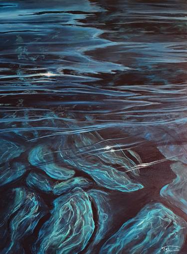 Print of Abstract Water Paintings by Tetiana Sharanutsa