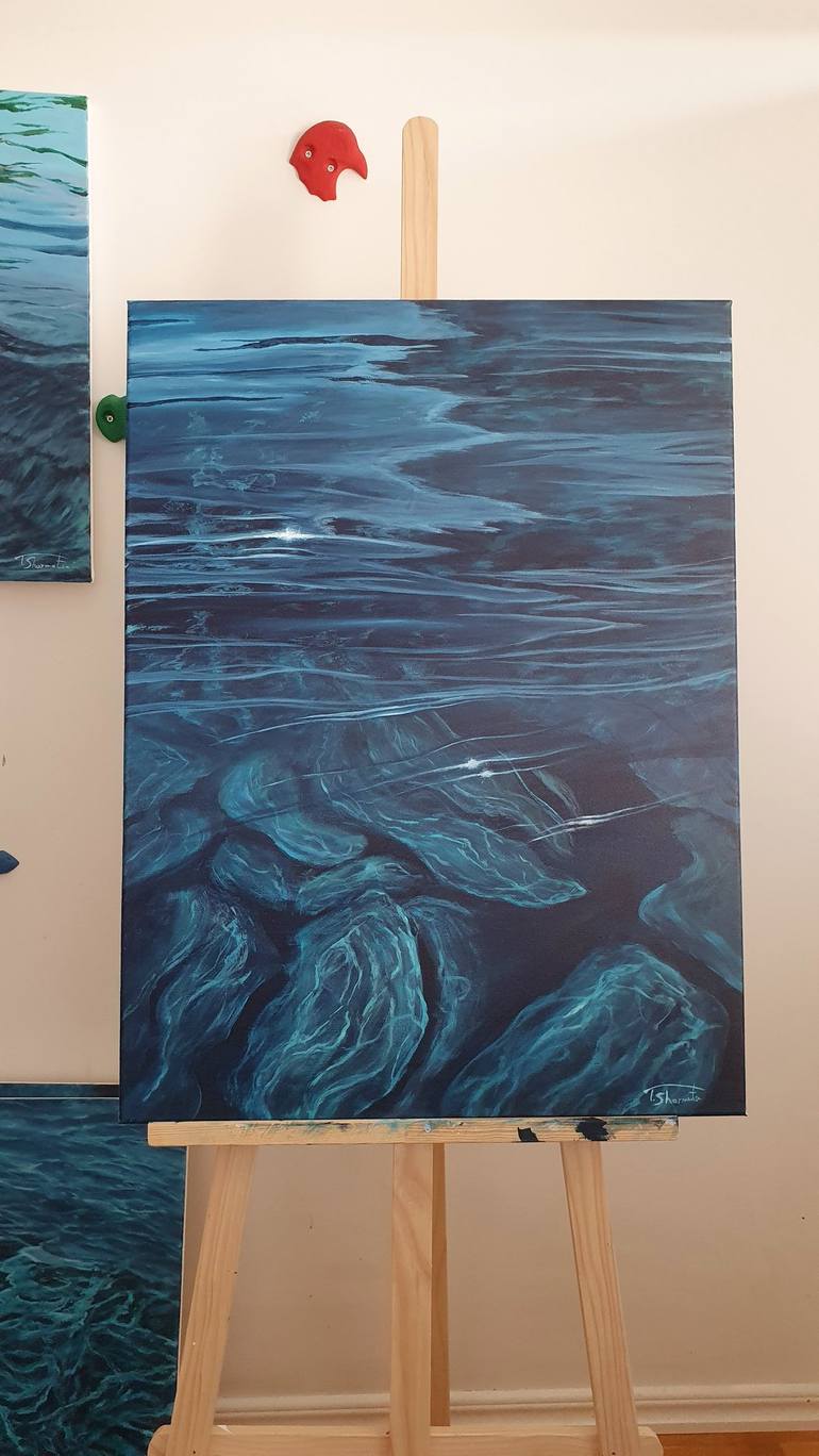 Original Abstract Water Painting by Tetiana Sharanutsa