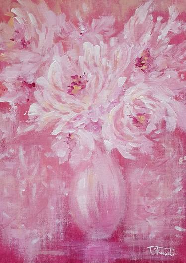 Pink Tenderness, Abstract Floral Art thumb