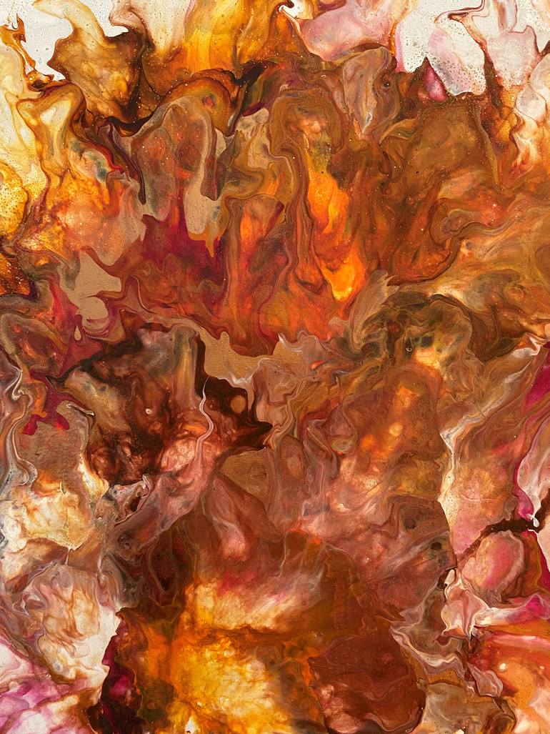 Original Abstract Floral Painting by Nagajyothi Kurra