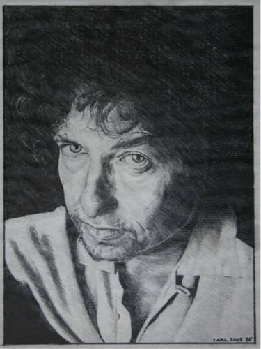Saatchi Art Artist Carl Ince; Drawings, “Bob Dylan               1985” #art
