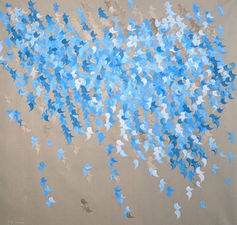 Original Abstract Painting by Gabriela Azar Schreiner | Abstract Art on Linen | Where the Water Rests