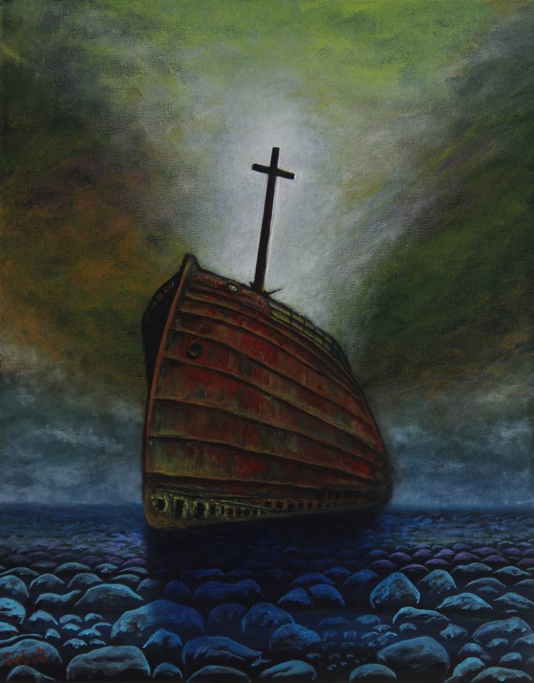 Original Ship Painting by Serguei Borodouline