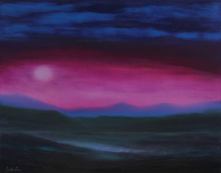 Original Surrealism Landscape Painting by Serguei Borodouline