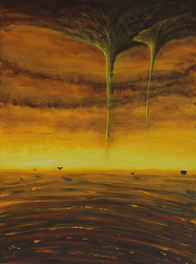 Original Abstract Fantasy Painting by Serguei Borodouline