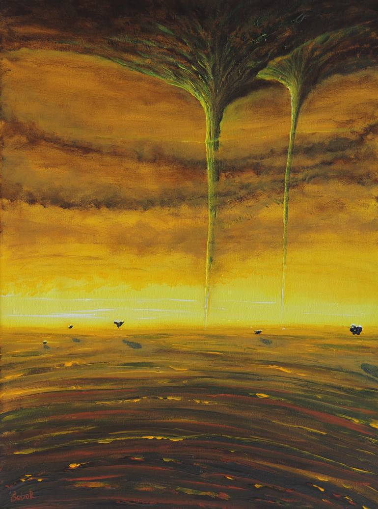 Original Abstract Fantasy Painting by Serguei Borodouline