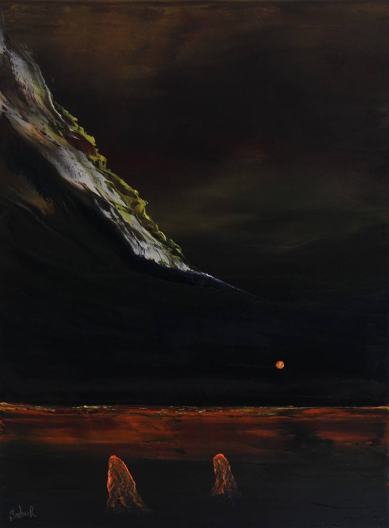 Original Surrealism Abstract Painting by Serguei Borodouline