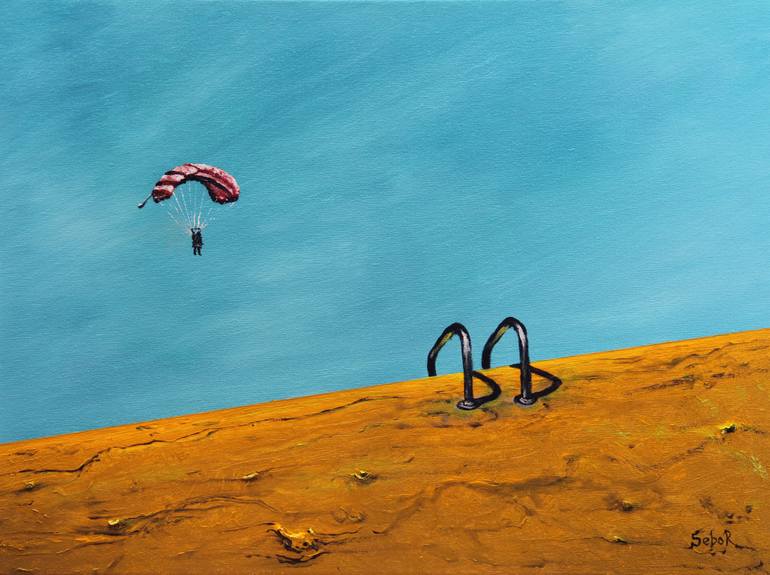 Original Surrealism Fantasy Painting by Serguei Borodouline