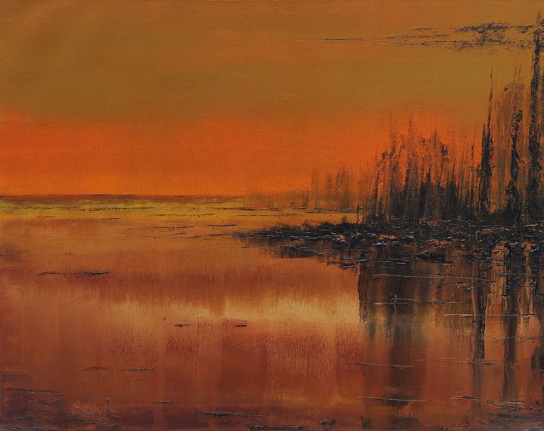 Original Impressionism Landscape Painting by Serguei Borodouline