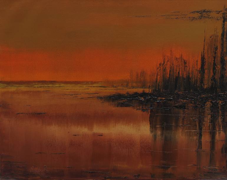 Original Impressionism Landscape Painting by Serguei Borodouline