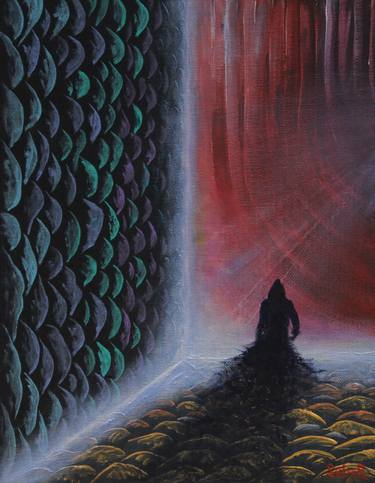 Original Abstract Fantasy Painting by Serguei Borodouline